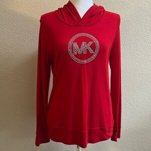Michael Kors Hooded Sweater sz PL NWOT Red Hoodie